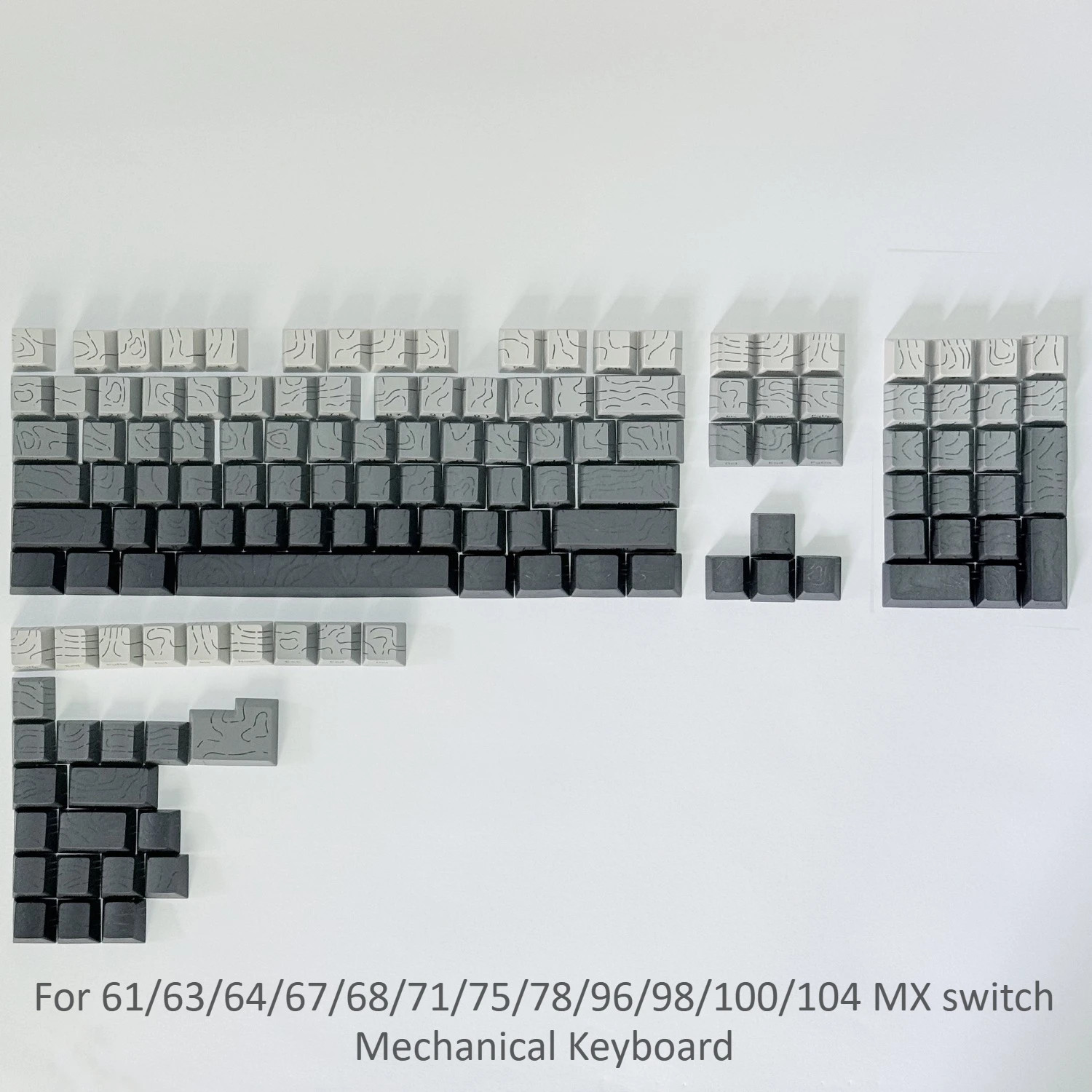 PBT Cherry Profile Keycaps Gradient Shine-Through 97/133 Keys Mechanical
