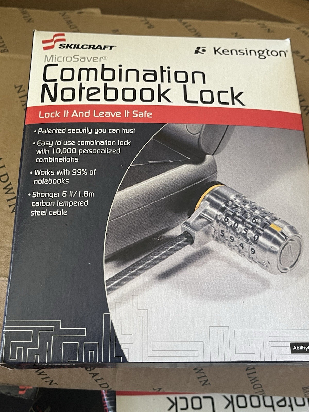 Lot of 30 Skilcraft Kensington MicroSaver Combination Laptop Notebook Lock New