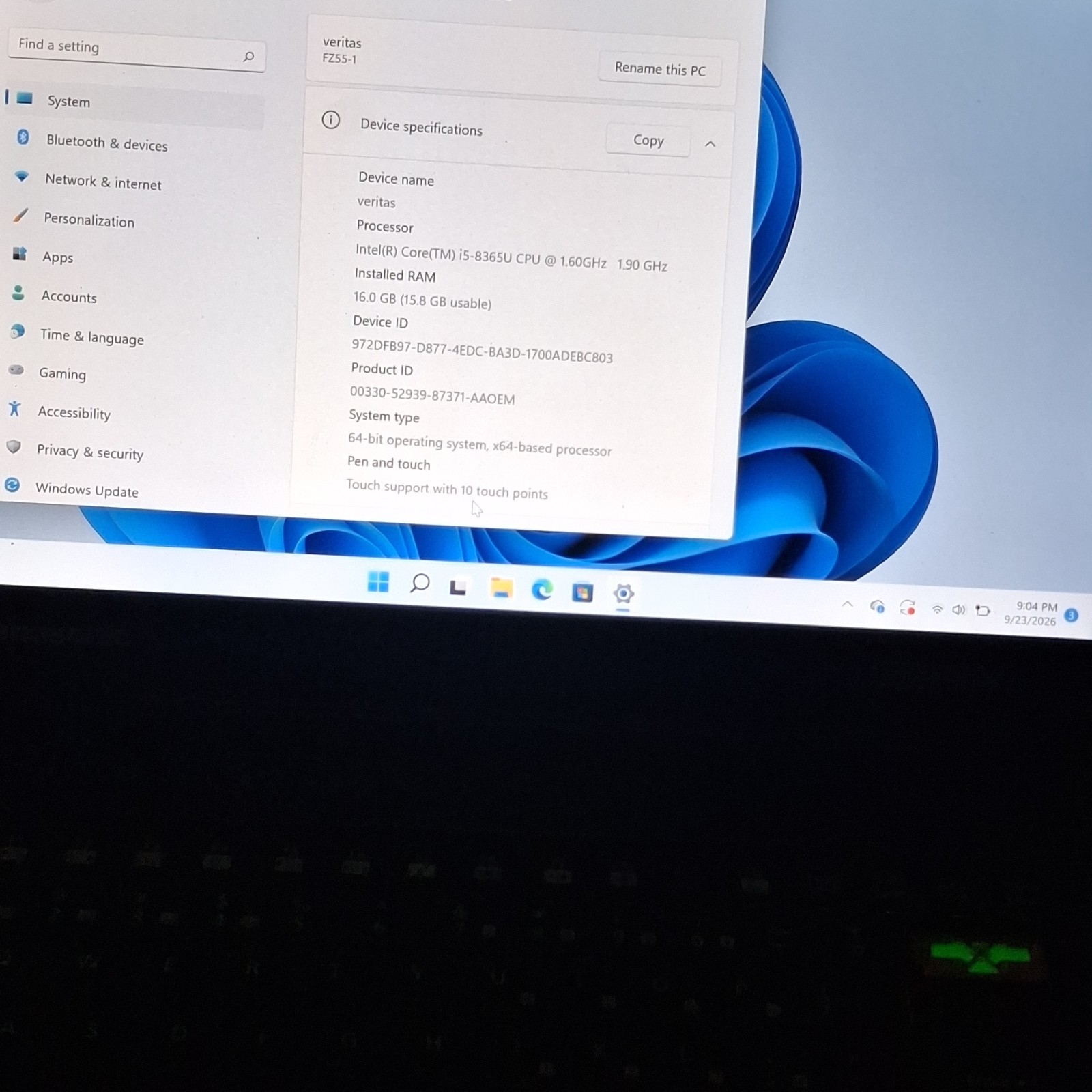 Panasonic FZ-55 Toughbook MK1 i7 Touchsceen 16GB 512GB SSD Windows 11 Pro 4G GPS