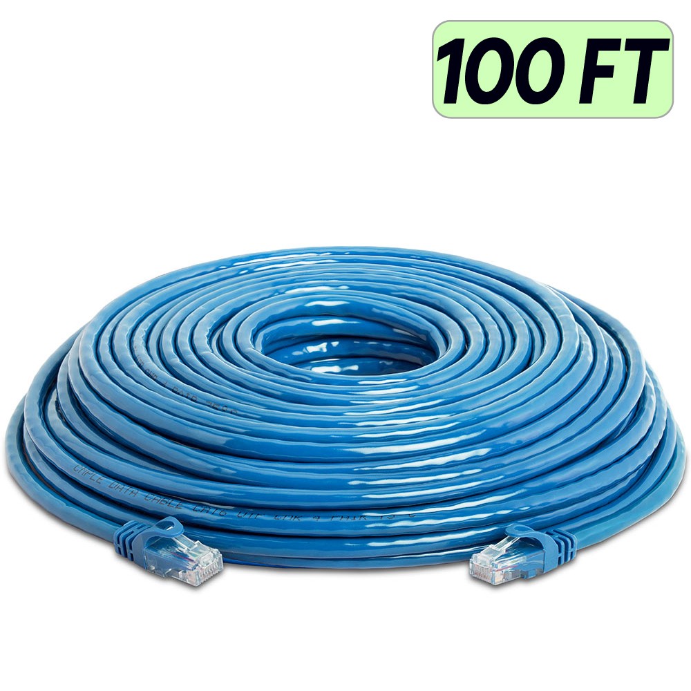 Blue Cat6 Cable Ethernet CAT6 Patch Cord RJ45 Internet Modem Network Wire LOT