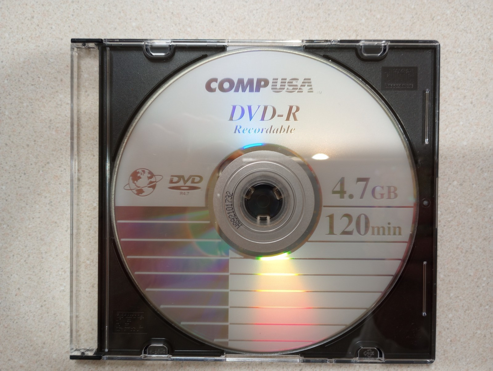 CompUSA DVD-R  Recordable Discs - 4.7 GB - 120 min - 5 Pack - New in Cases