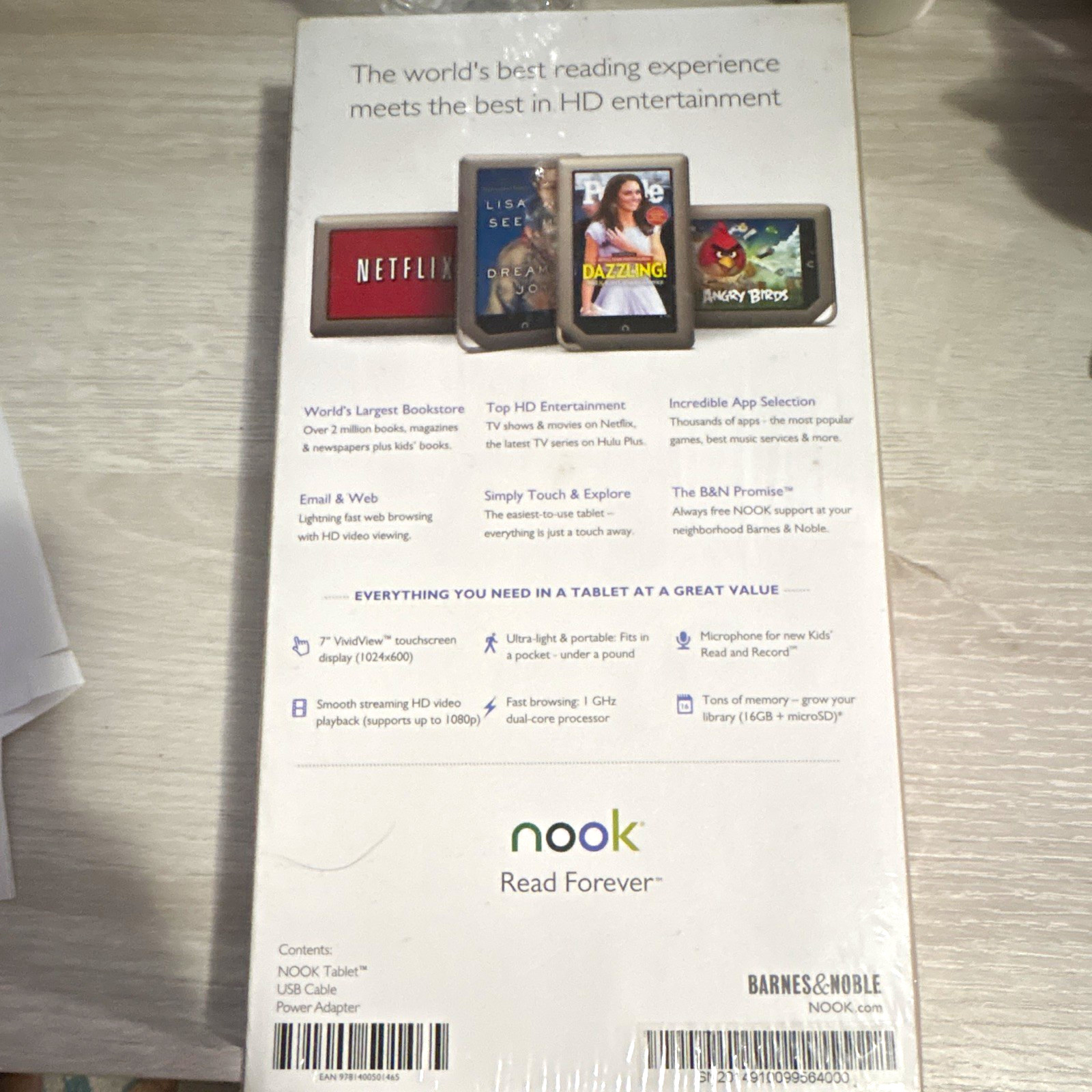 Barnes & Noble NOOK Tablet 7in 16GB 1GB Wi‑Fi Android Touchscreen Gray
