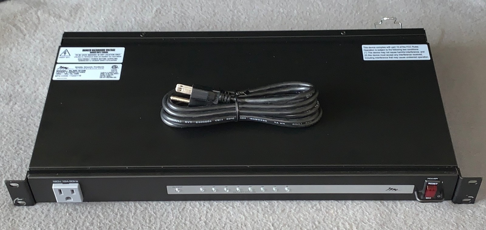 Middle Atlantic Products Model: RLNK-915R 9 Outlet IP Controlled PDU w/Racklink