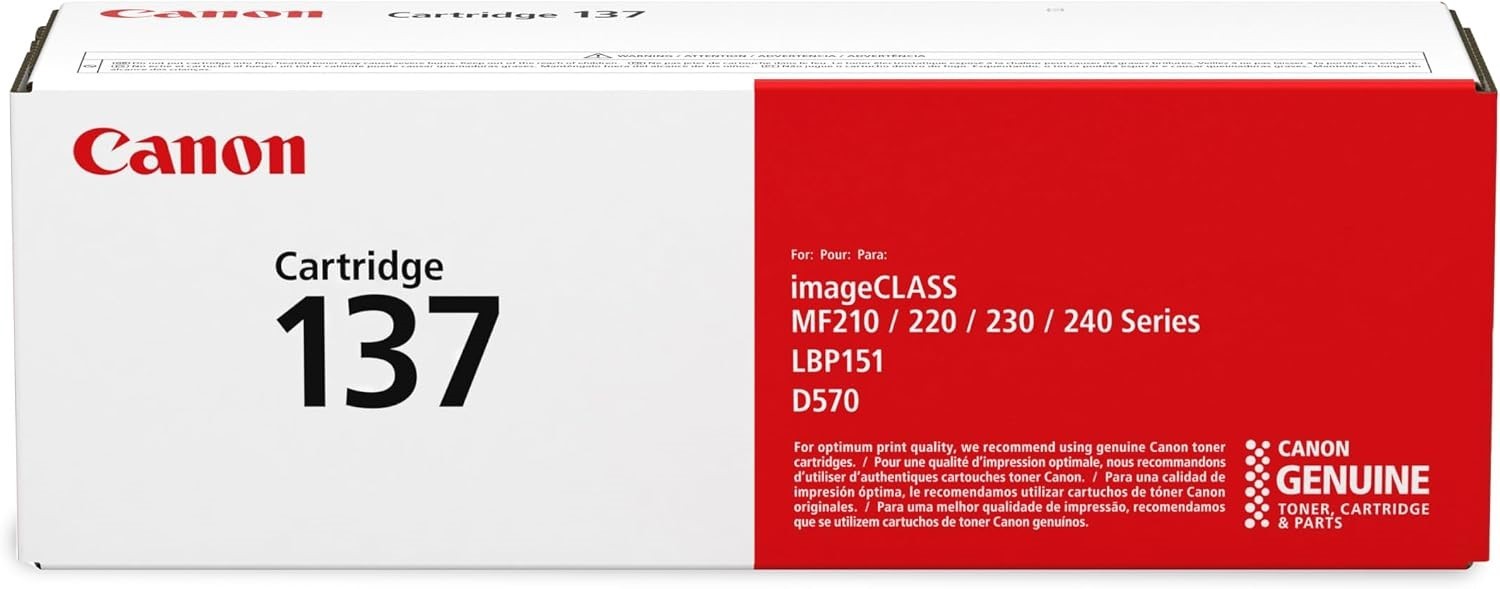 OEM Genuine Canon 137 Black Toner Cartridge NEW