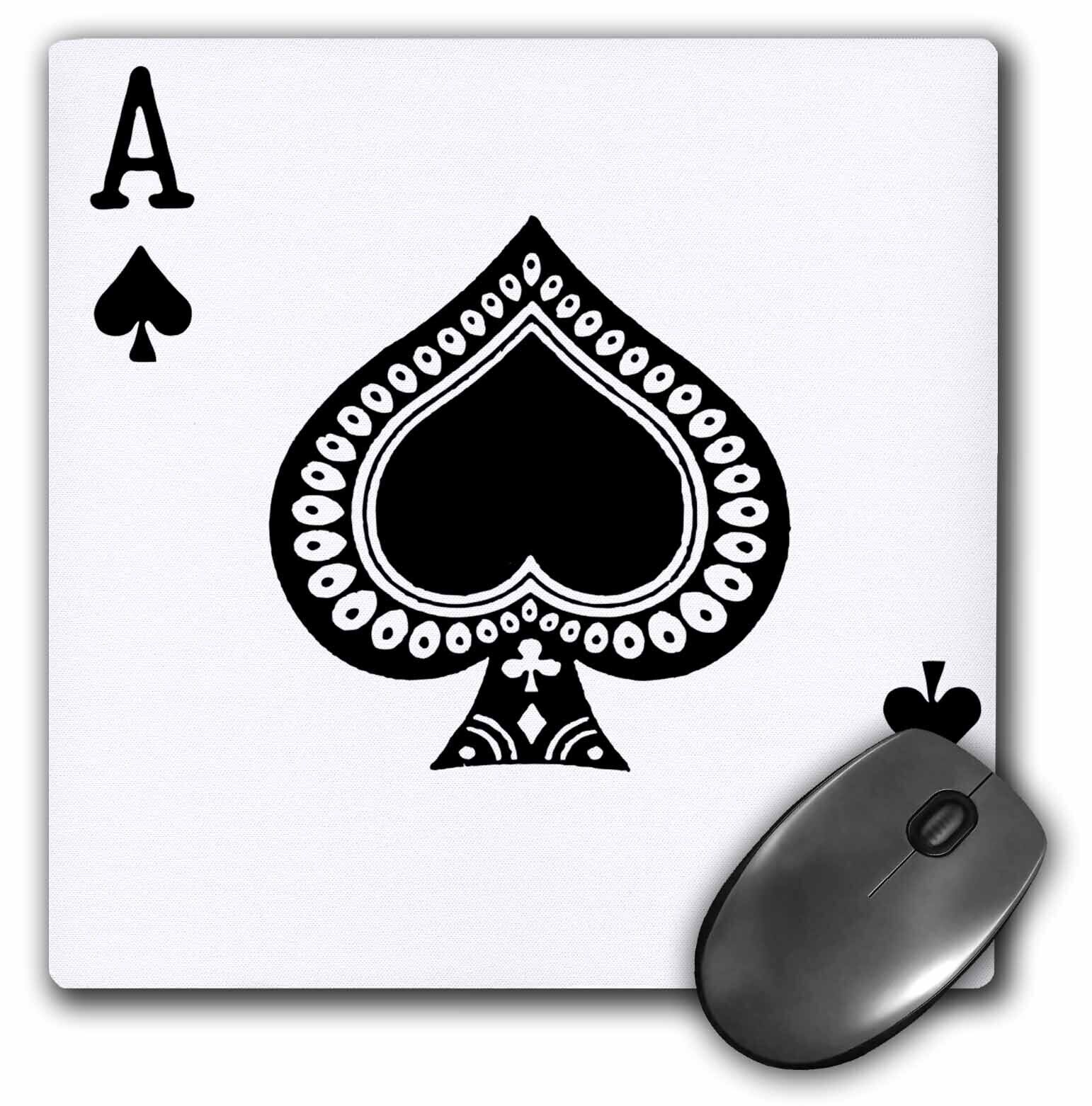 3dRose Ace of Spades playing card - Black spade suit - Gifts for cards game play