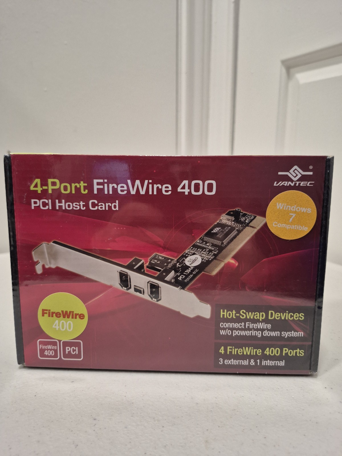 Vantec UGT-FW050 4-Port Firewire 400 PCI Host Card - BRAND NEW/SEALED
