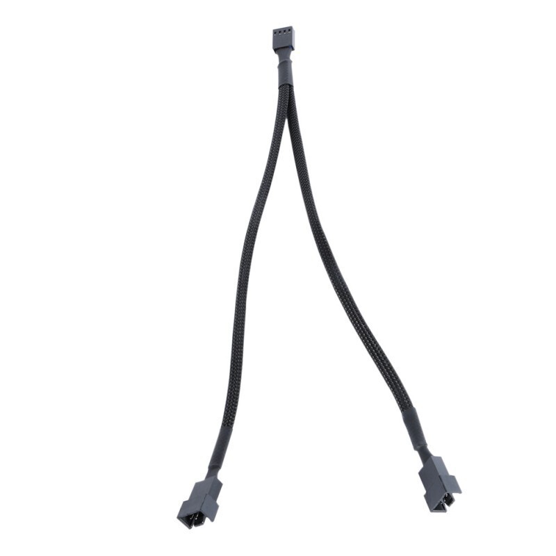 4 Pin PWM Y Splitter Dual Adapter Computer PC Case Cooling Fan Adapter Cable,12"