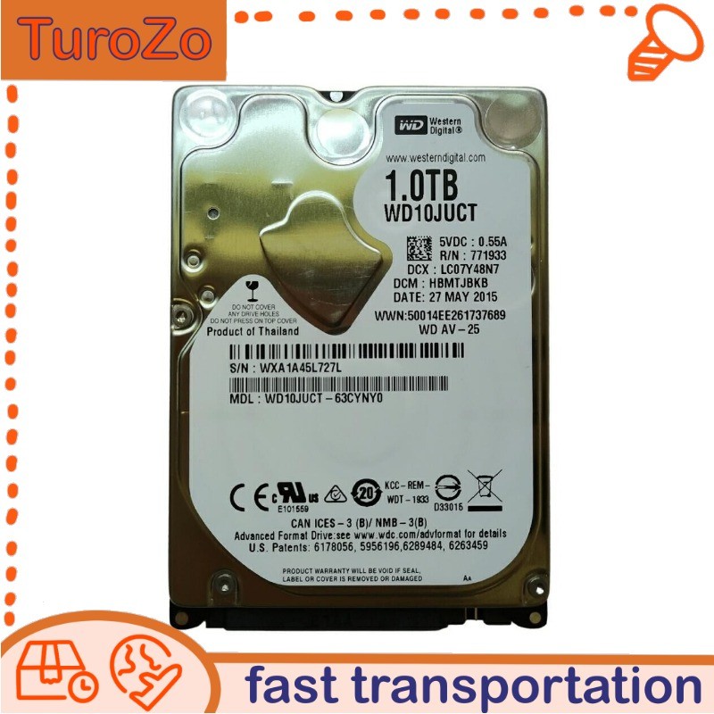 WD10JUCT AV-25 Original Western Digital 1TB 5400RPM SATA Hard Disk Drive New