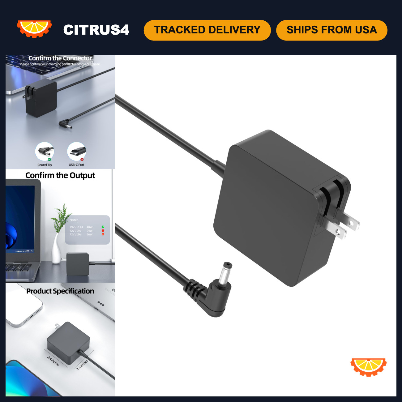 19V Laptop Charger Compatible with Gateway GWTN156 & GWTN141 Series - 3.15A Powe