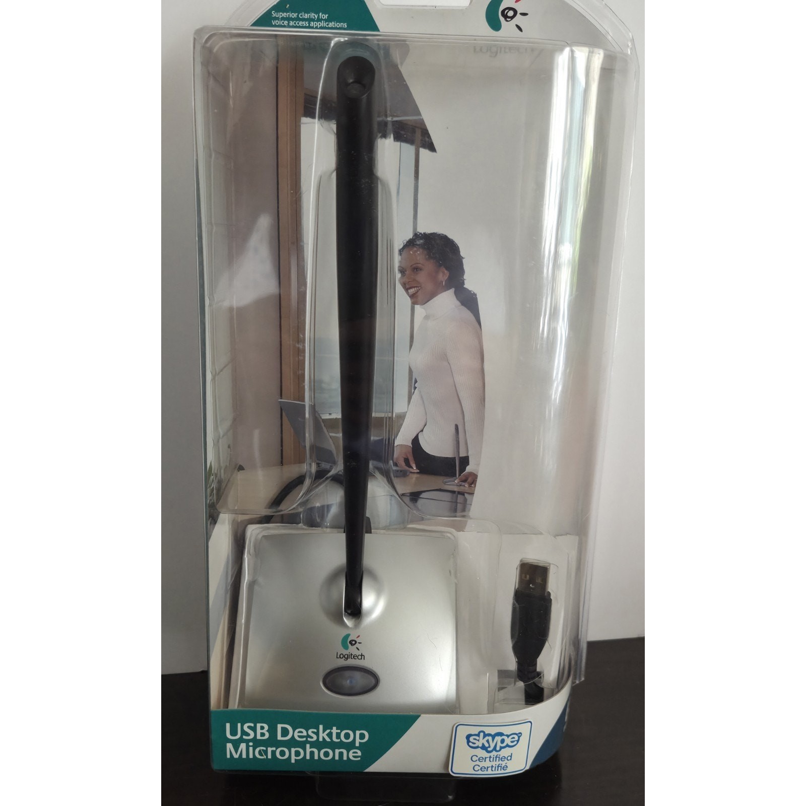 New Logitech USB Desktop Microphone (Skype Certified) Noise Canceling PC/MAC
