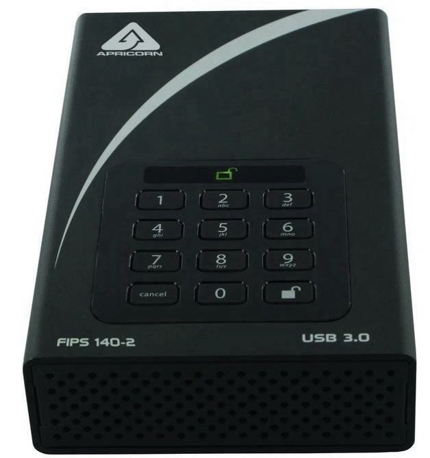 APRICORN Aegis Padlock DT Fips 256-bit AES XTS 8TB ADT-3PL256F-8000