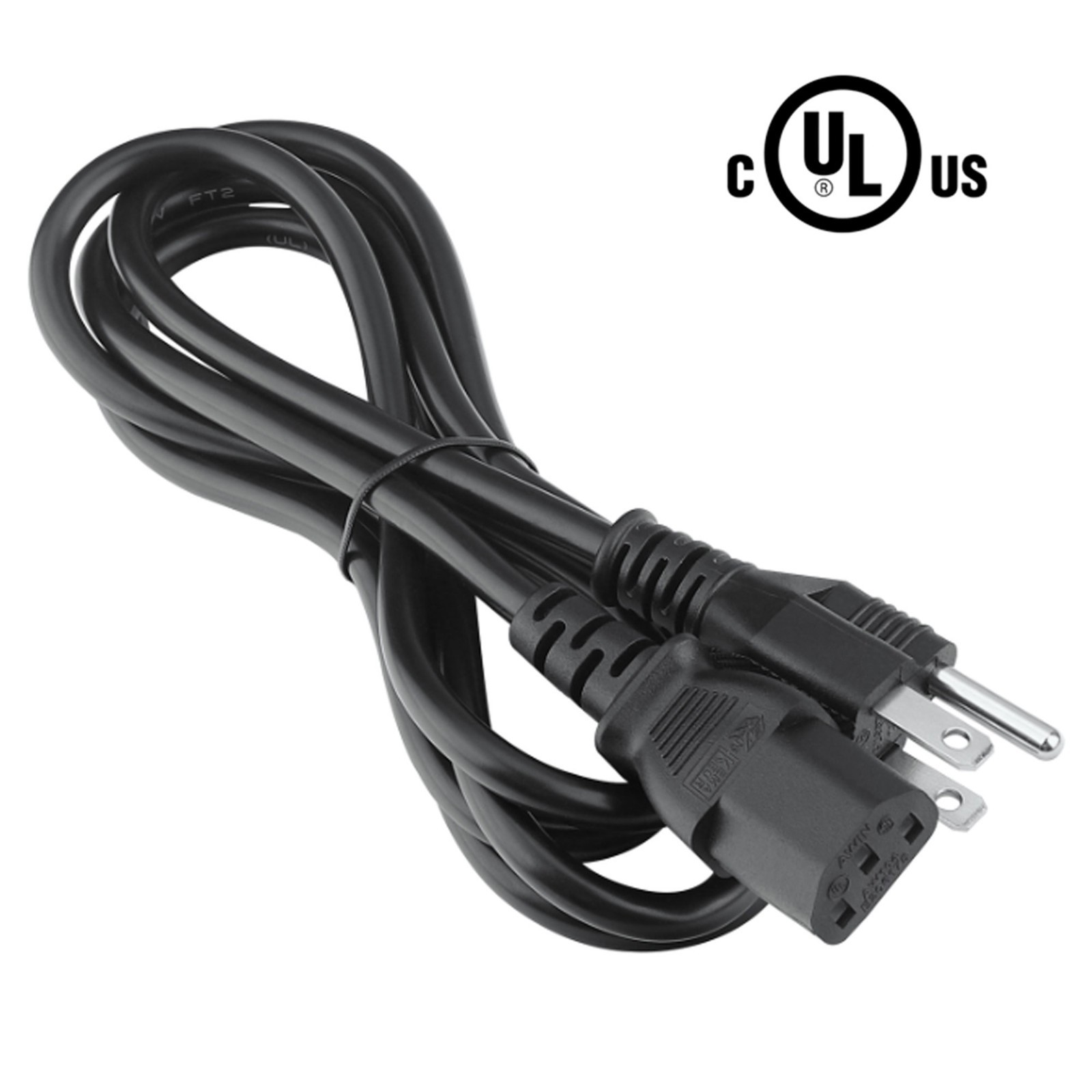 UL 6ft AC Power Cord Lead For Acer X223W bd X193W VX1940W Widescreen LCD Monitor