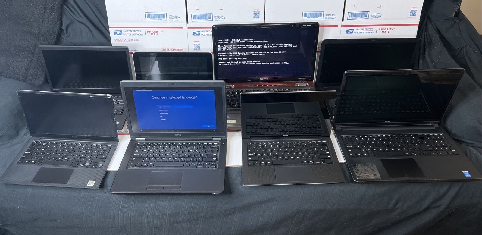 Lot of 8 ASSORTED Laptops- Acer ,HP,TOSHIBA - i7, i5,i3, Intel,  -AS IS/UNTESTED