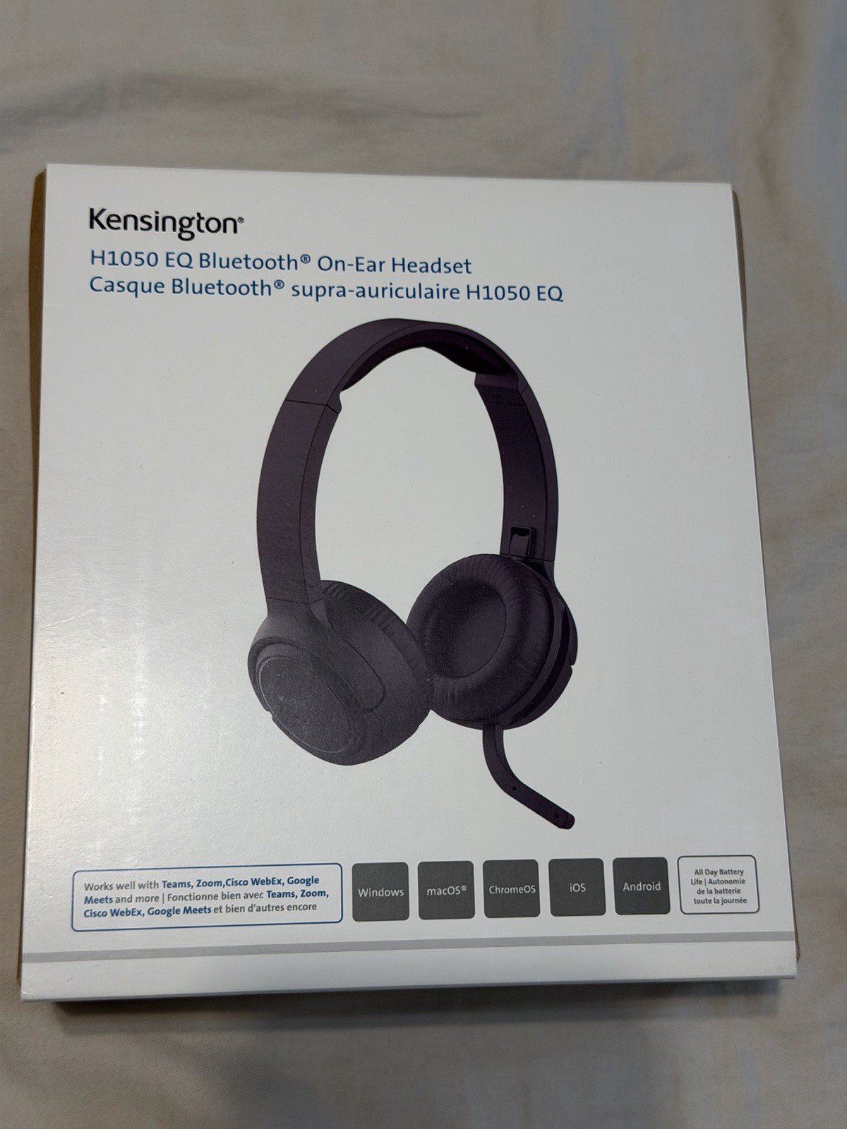 Kensington H1050 EQ Wireless Headset with Microphone, Black (K80182WW)