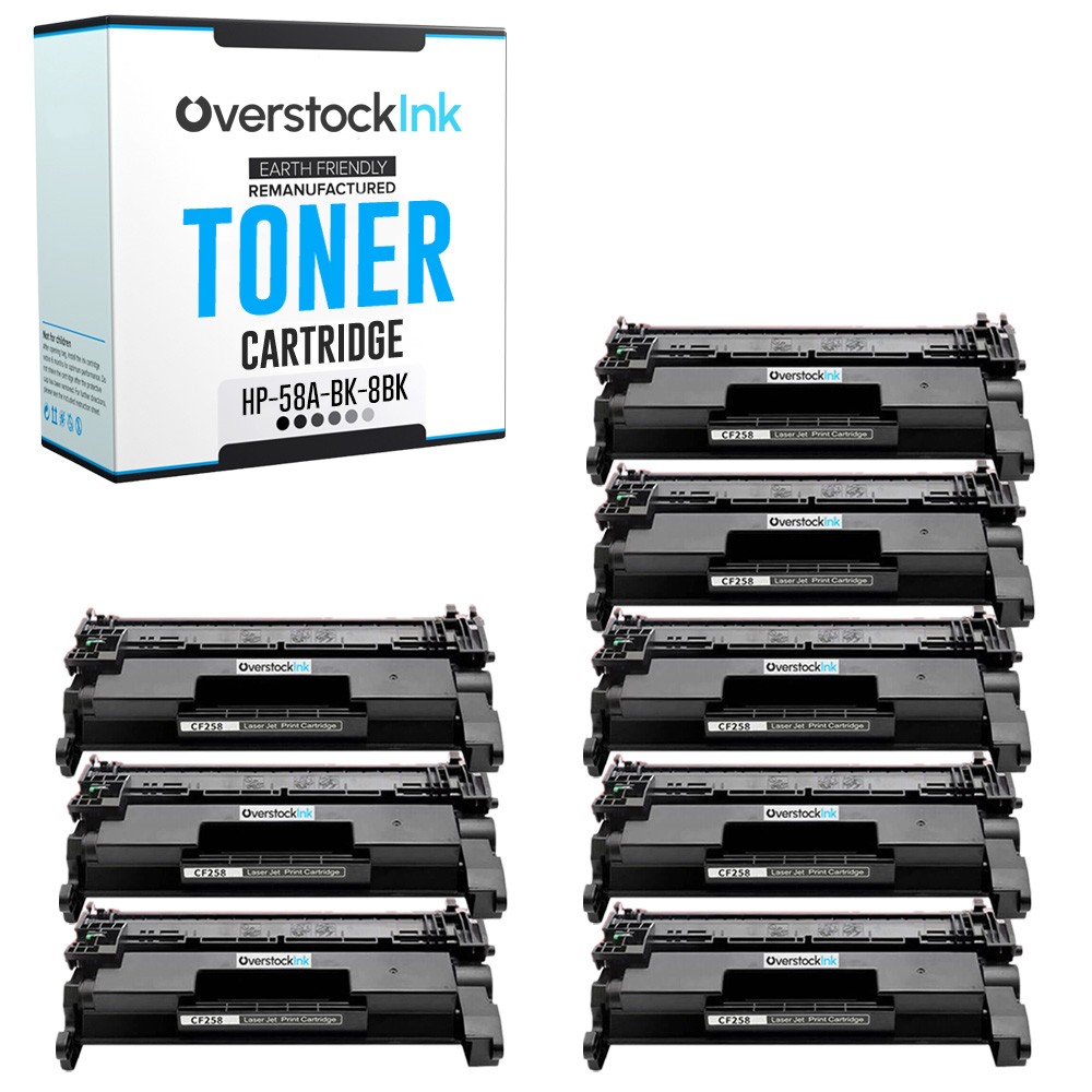 OSI 8PK Replacement 58A Cartridges for HP LaserJet Enterprise M406dn MFP M430f