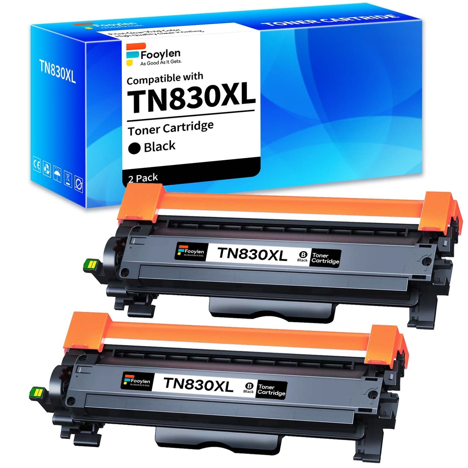 2x TN830XL Toner Cartridge For Brother 830 DCP-L2640DW L2760DW HL-L2405W L2820DW