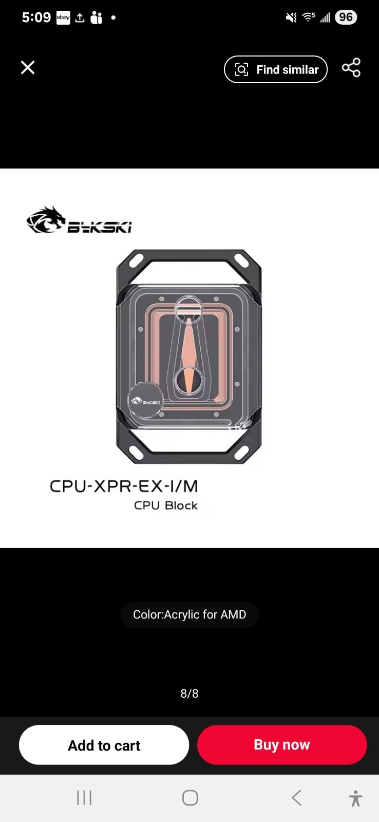 Bykski Model CPU-XPR-EX-M Water Cooling Block AMD RYZEN 9 AM4 AM5