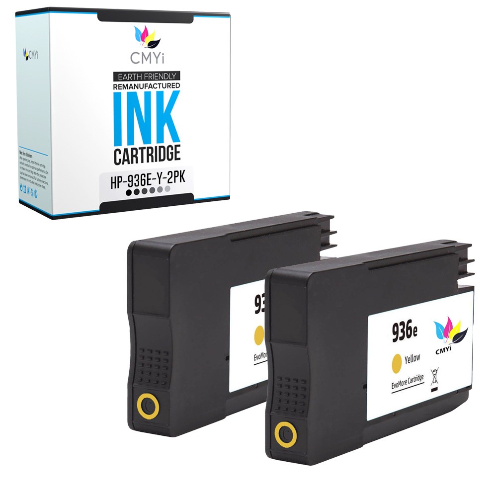 2PK CMYi Compatible 936e Yellow Ink Cartridges for HP OfficeJet Pro 9110b 9125e