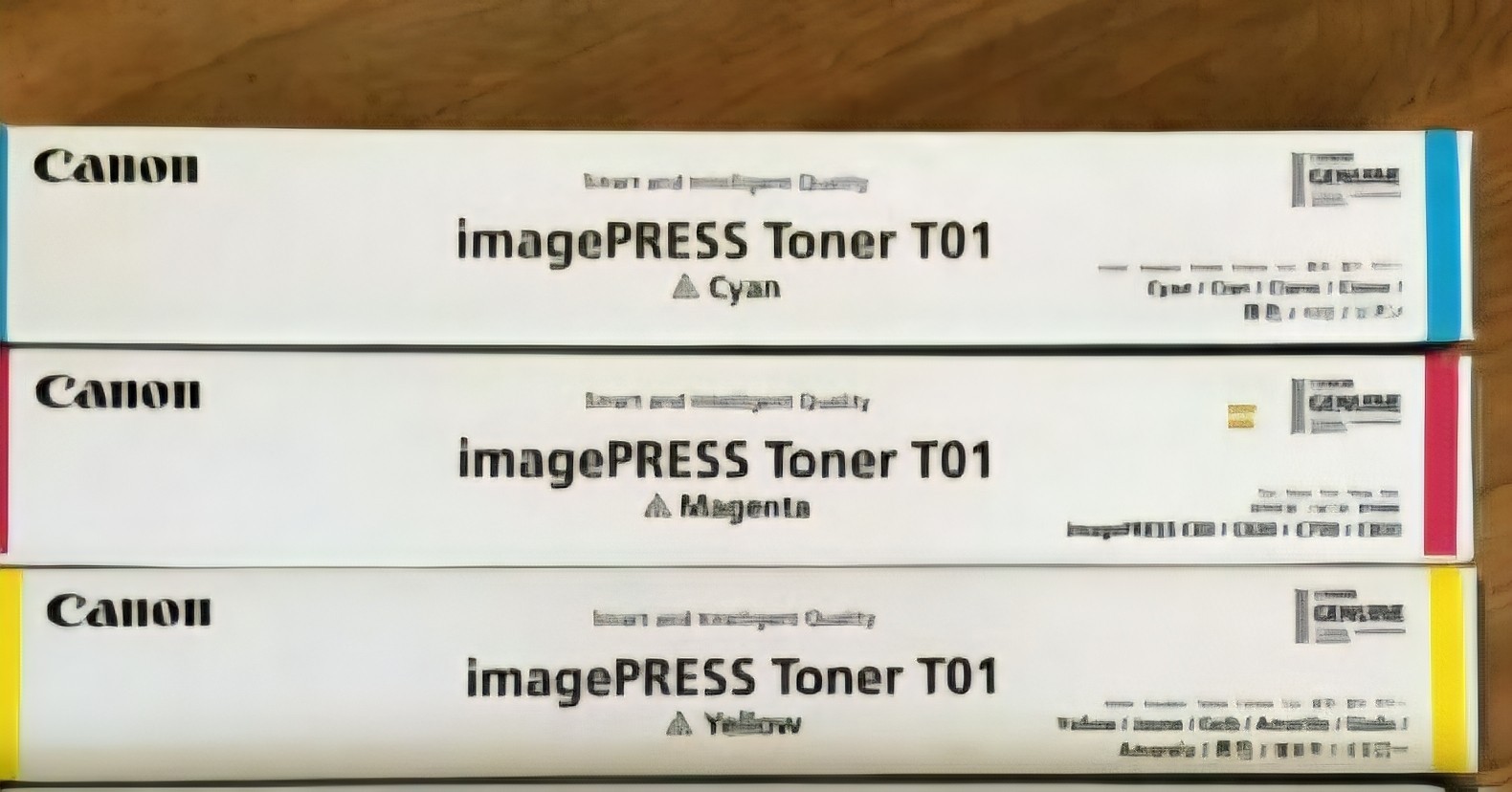 3 Genuine Canon T01 CMY Toner - IPR C60 C600 C700 C800. Deal