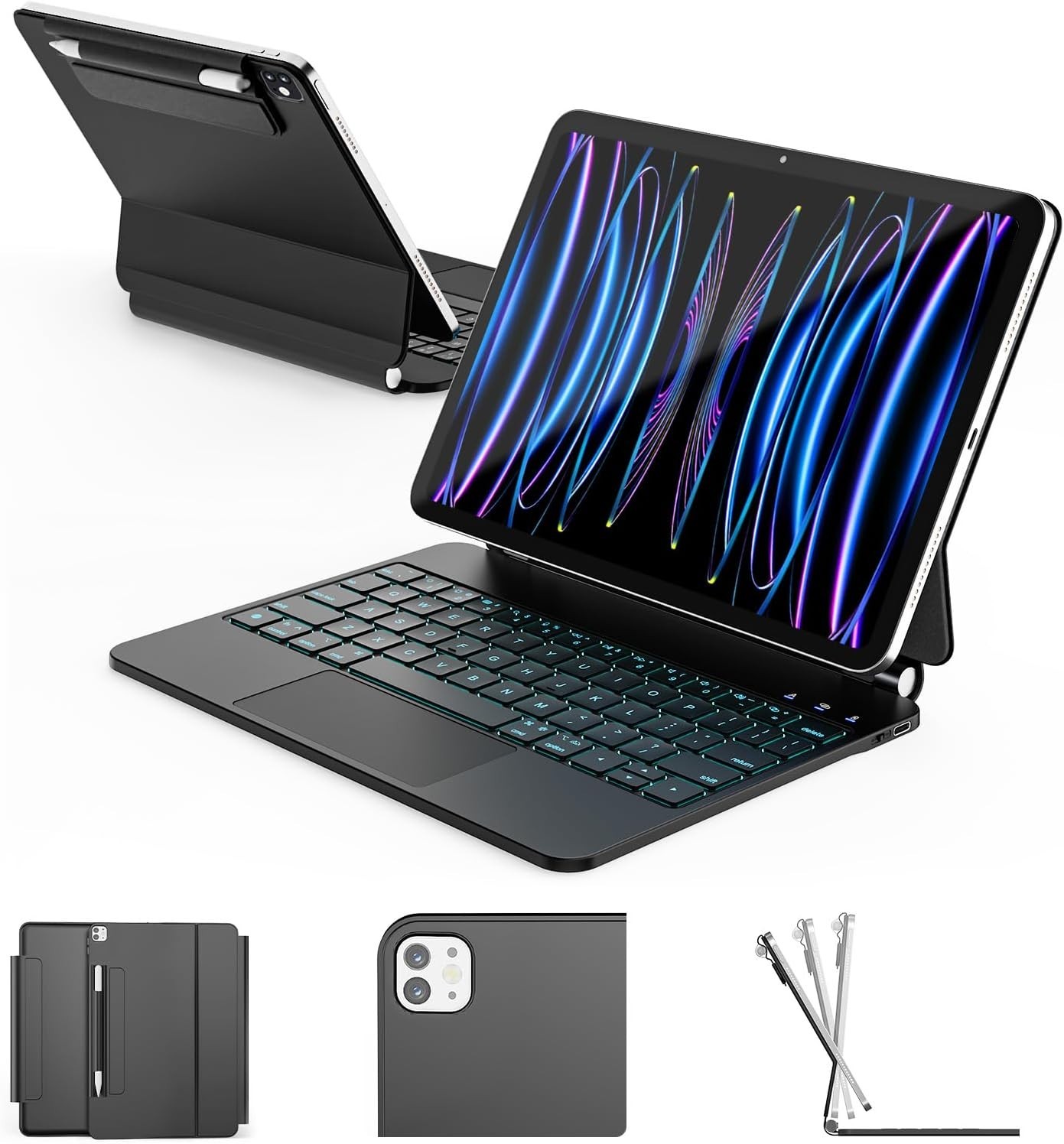 RAYMCRAFT for iPad Air 11 inch Case with Keyboard T66-05