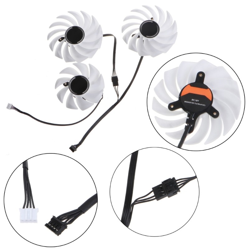 3pcs GPU Fans 88mm 75mm For Colorful Igame RTX3060 RTX3070 RTX3080 RTX3060Ti