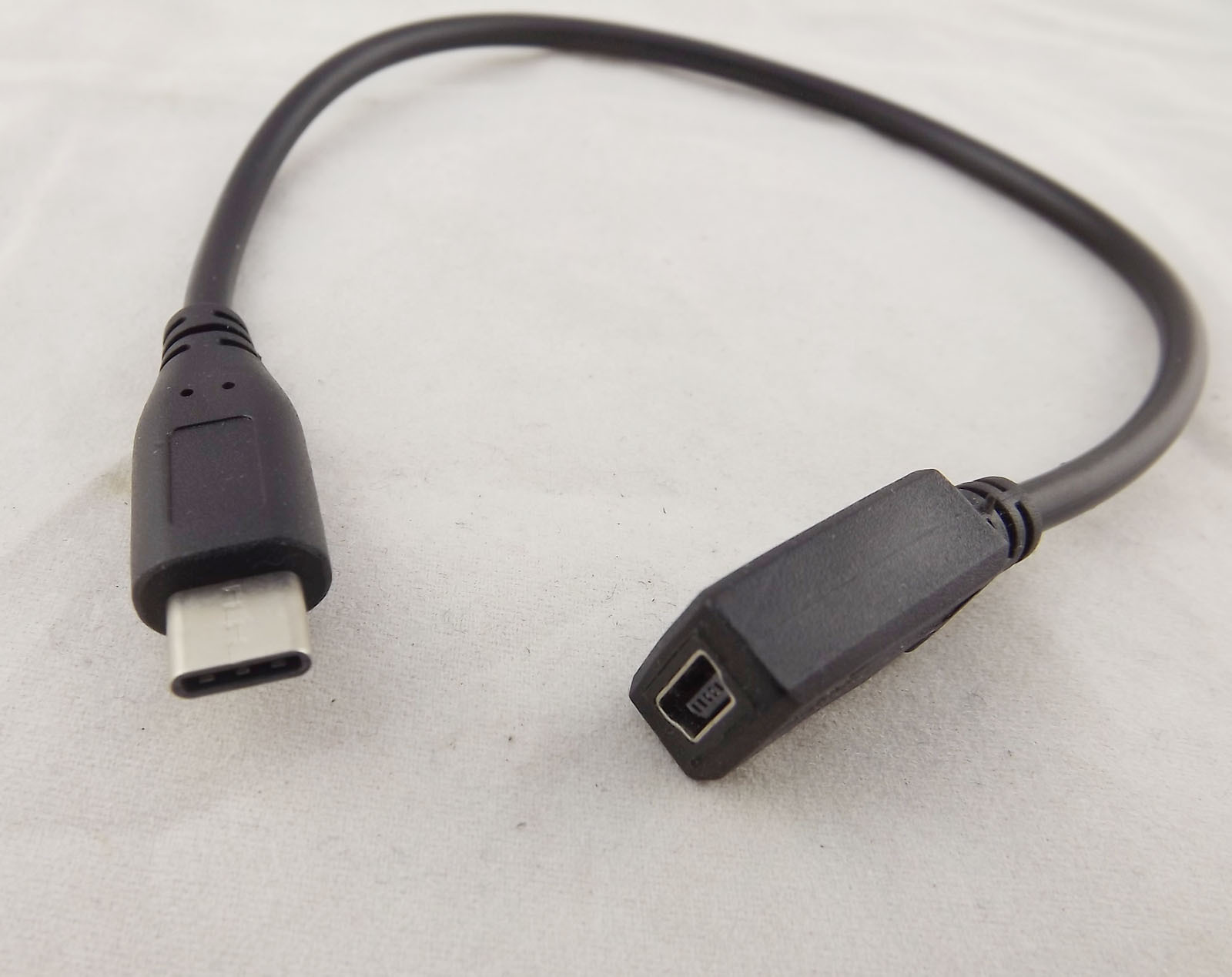 1pc USB 3.1 Type C Male Plug to Mini USB Female Adapter Data Charger Sync Cable