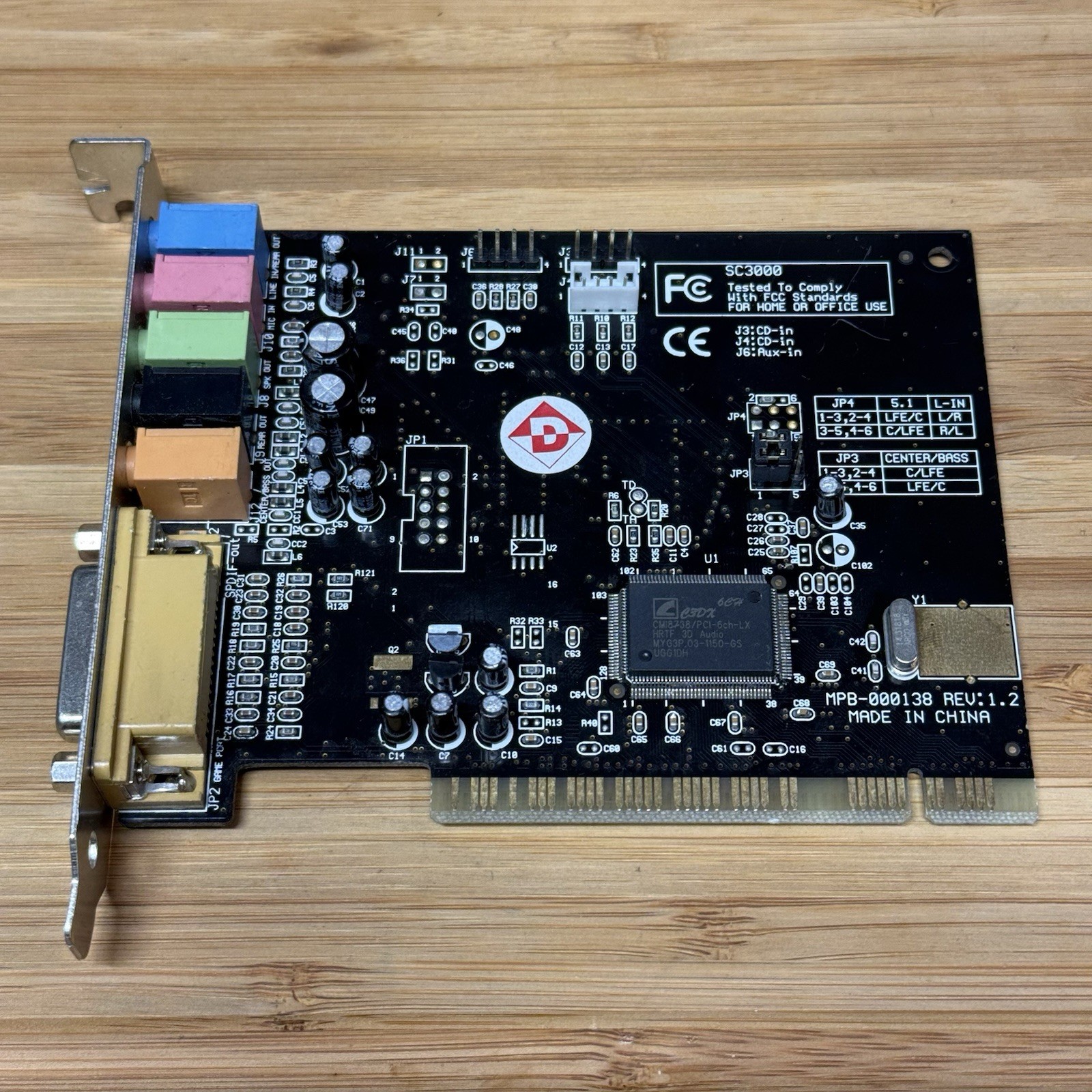 Diamond Multimedia SC3000 PCI Sound Card CMI8738 6-Channel Windows XP Tested