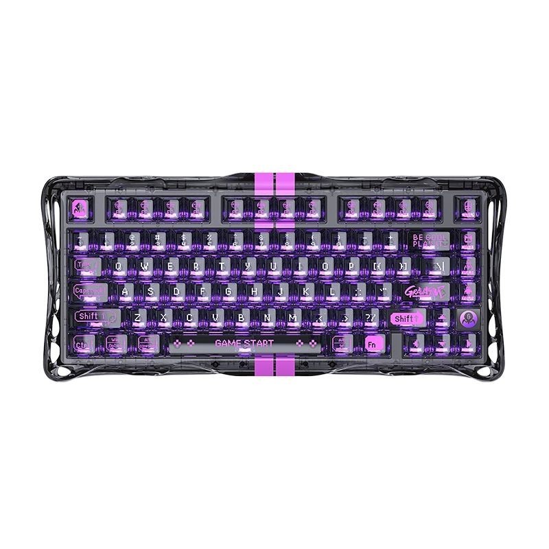 Gravastar Mercury V75 Lite-Transparent Pink Hall Effect Magnetic Switch Keyboard
