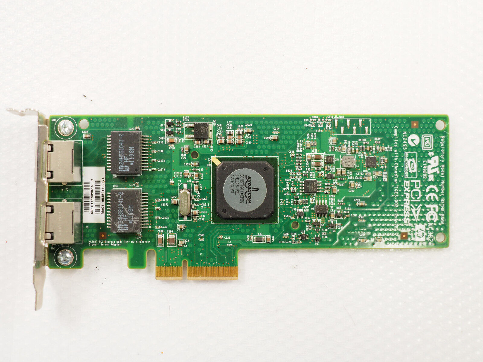 HP NC382T 458491-001 453055-001 PCI-e Dual Port Gigabit Network Adapter LP