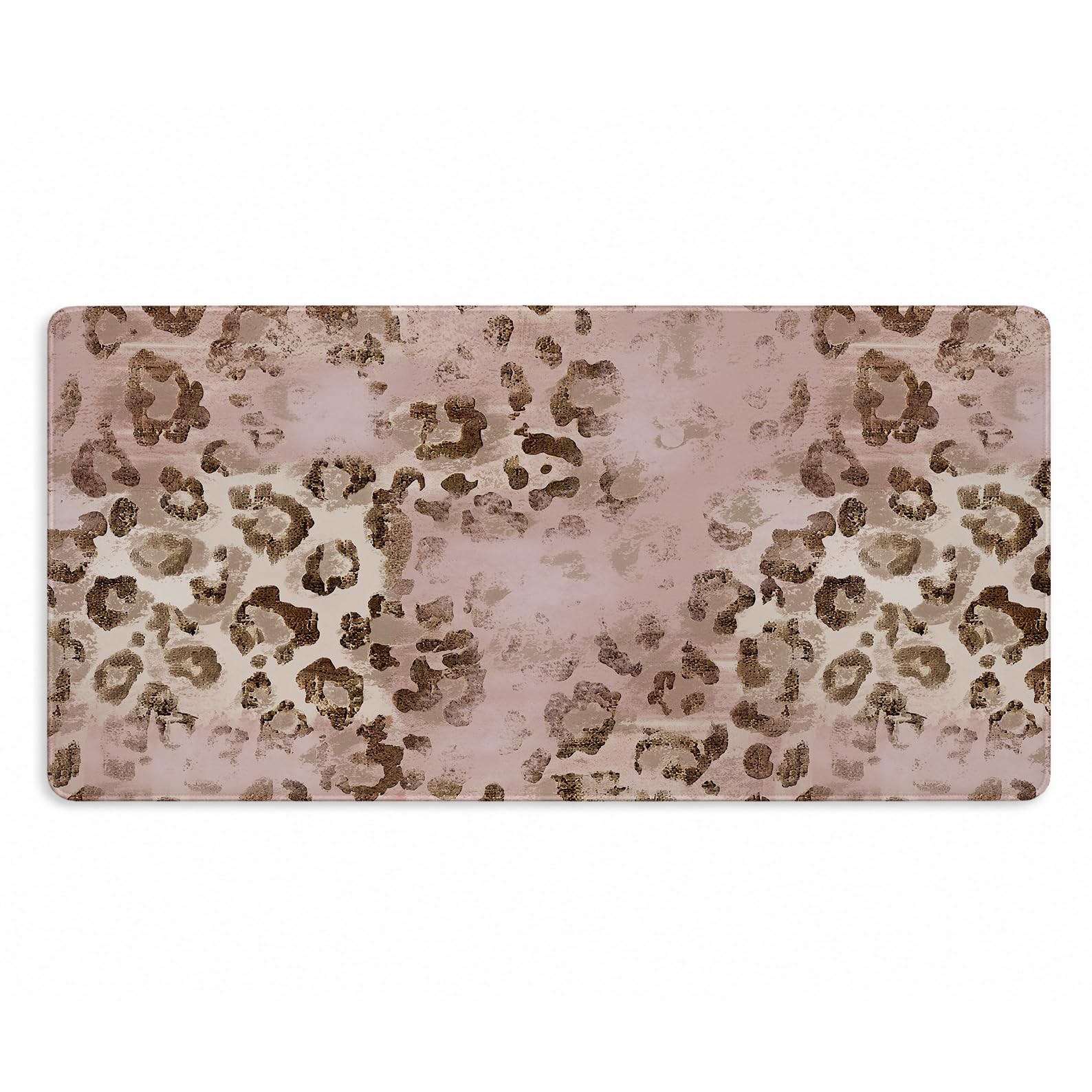 31.5x15.7 Inch Pink Gold Leopard Print Large Mouse Pad Desk Mat