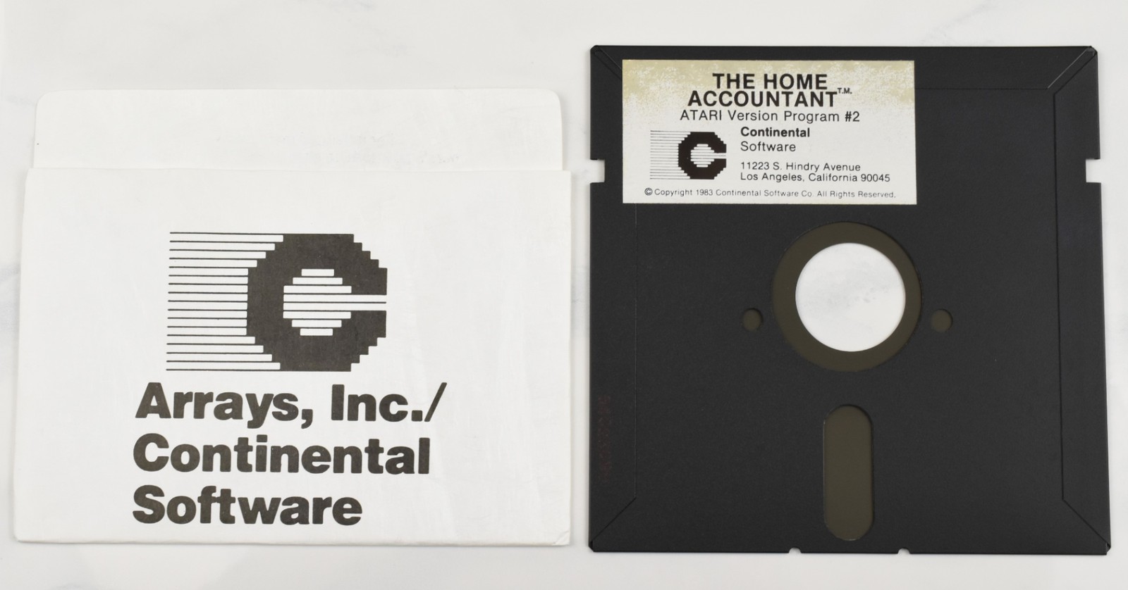 Continental Software Home Accountant Atari 1983 Floppy Disk Collectible Vintage