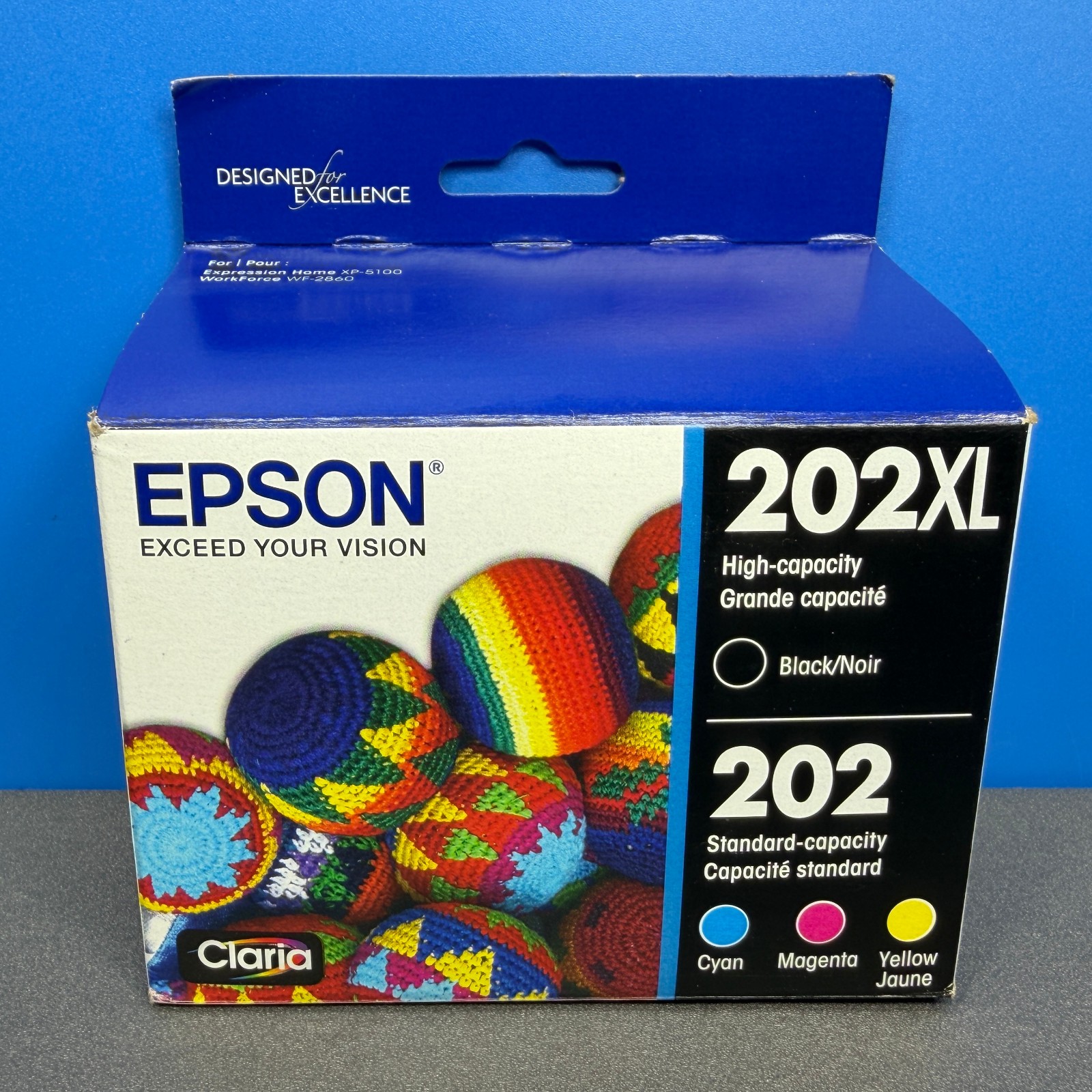 EPSON 202XL BLACK + 202 TRI COLOR INK CARTRIDGE CARTRIDGES GENUINE OEM EXP 06/26
