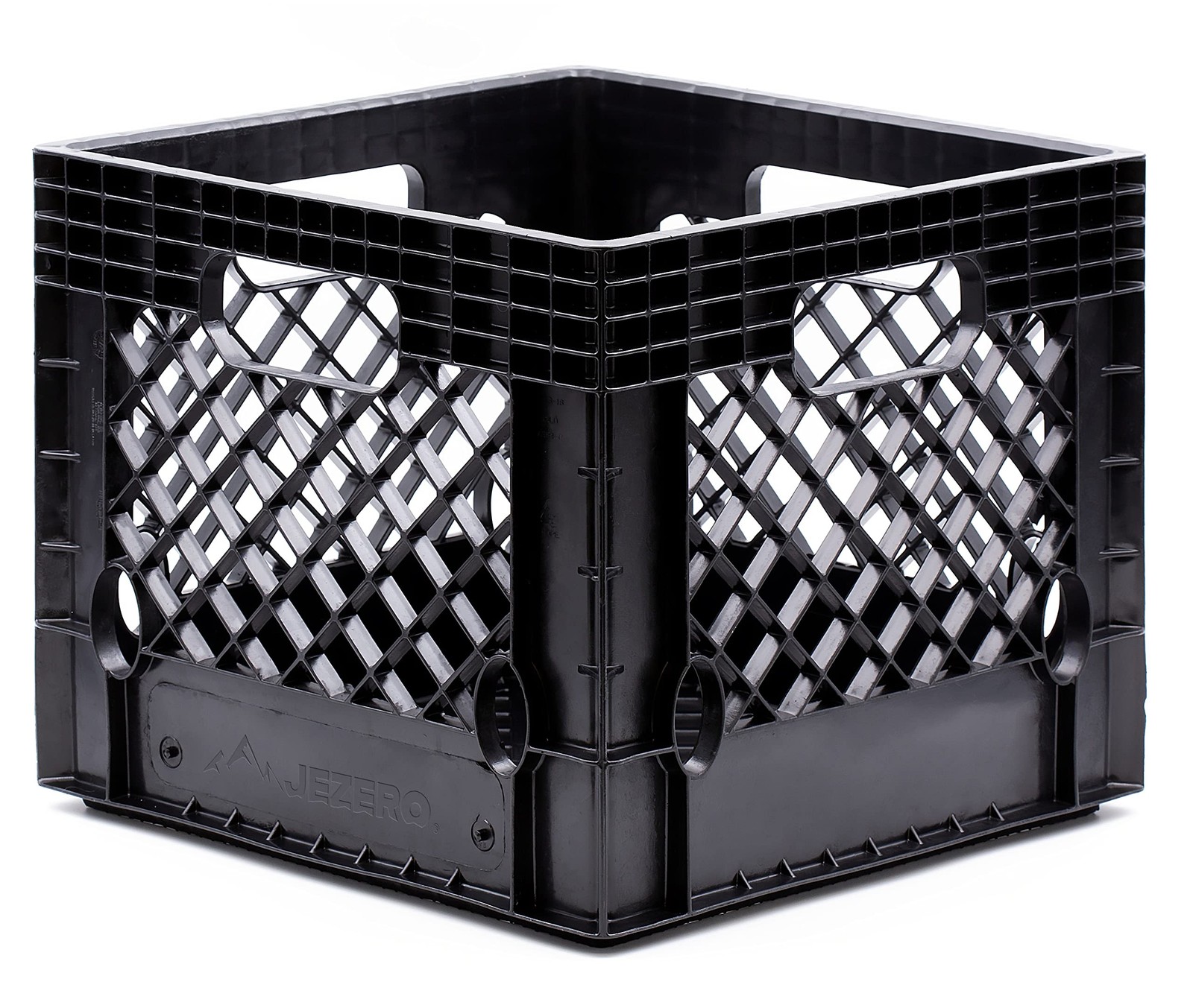 Storage Bin 16 Quart Stackable Heavy Duty Plastic Black MC16-S2 JEZERO Crate