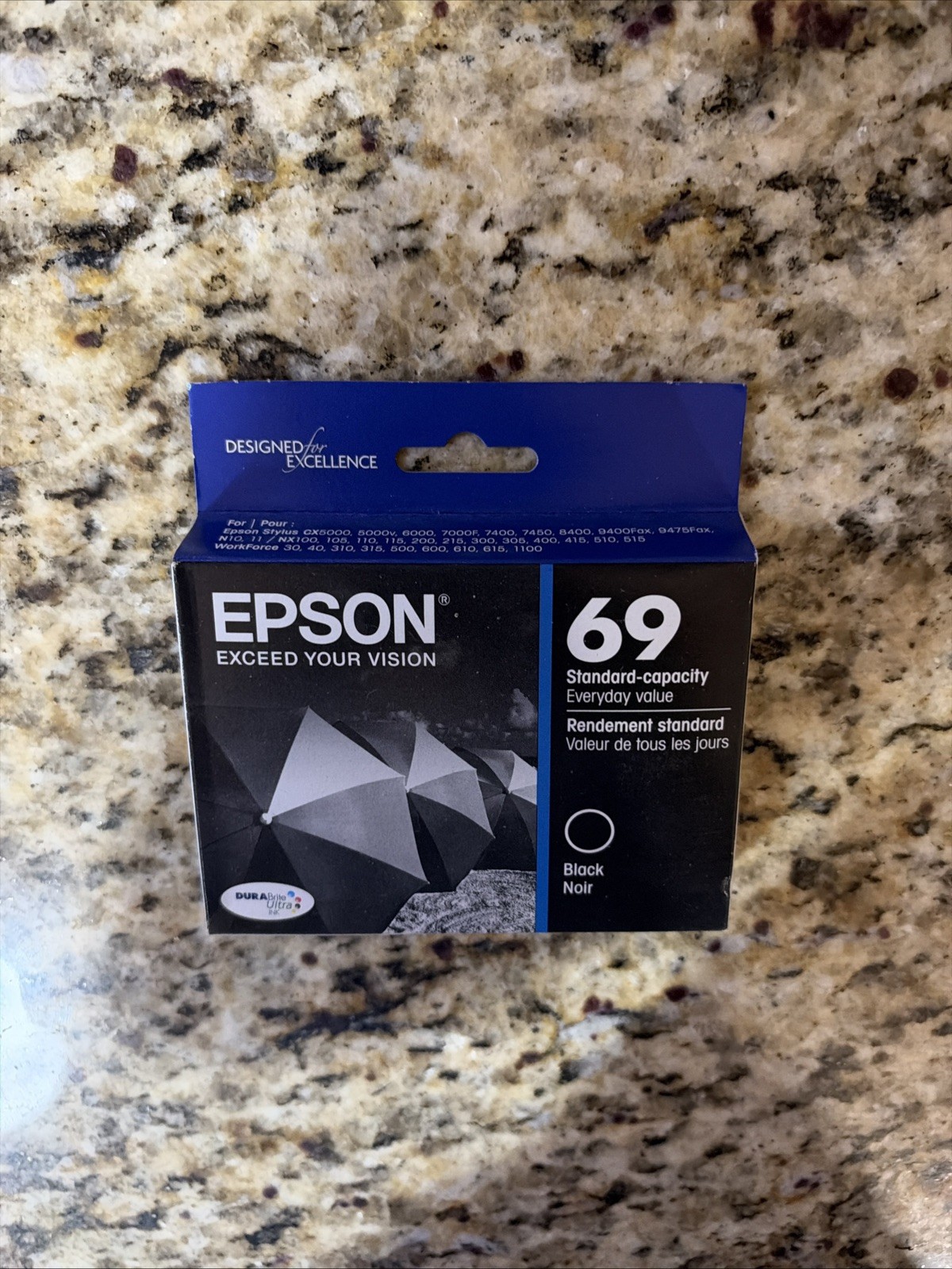 Epson 69 Black Ink Cartridge T069120 DURABrite Ultra Standard Capacity OEM New