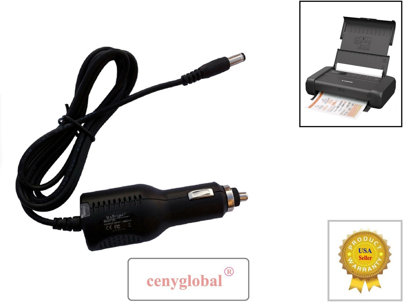 Car Adapter For Canon PIXMA Portable Travel Wireless Mobile Printer Power Supply