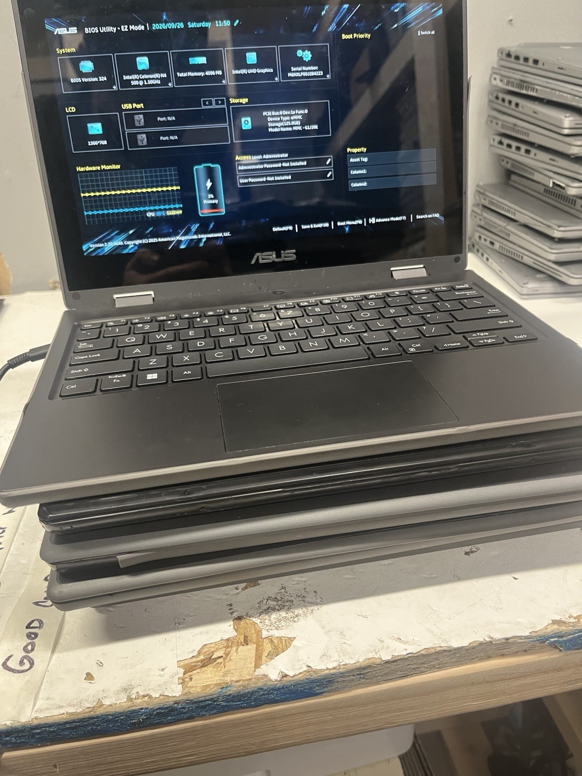 Lot of 5 ASUS Laptops Tested Working Cosmetic Issues Read Description 128GB+ AC.