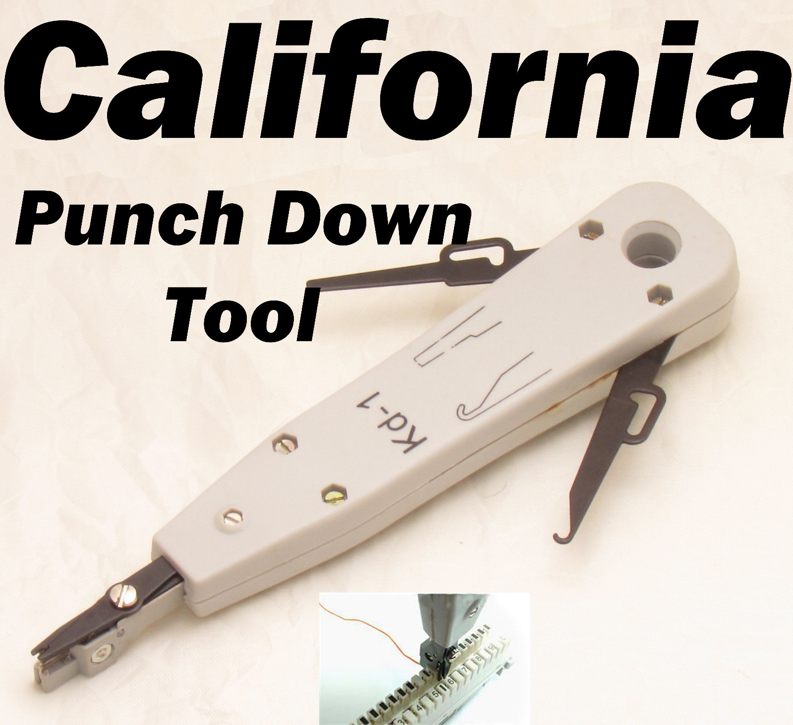 Professional Punch Down Impact Tool Brit Telecom Phone Cable Network Cat5 3 RJ11