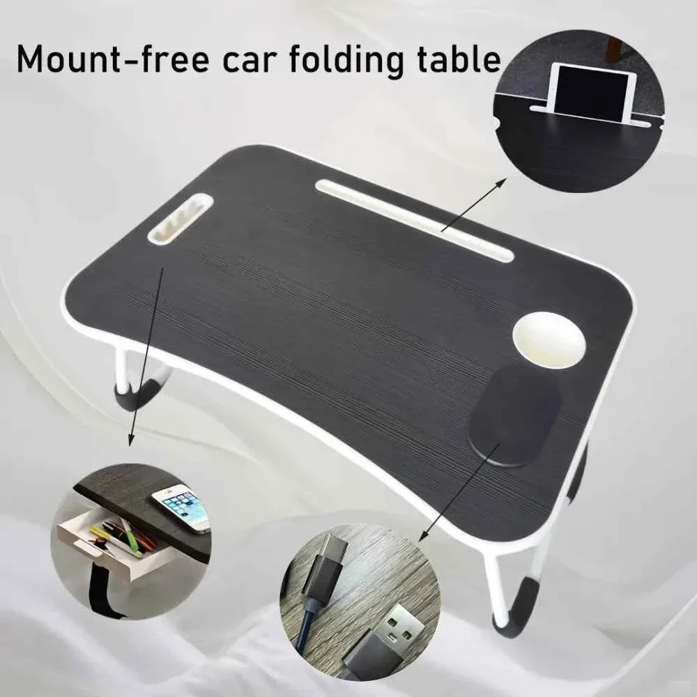 Wireless Charging Foldable Laptop Table-black