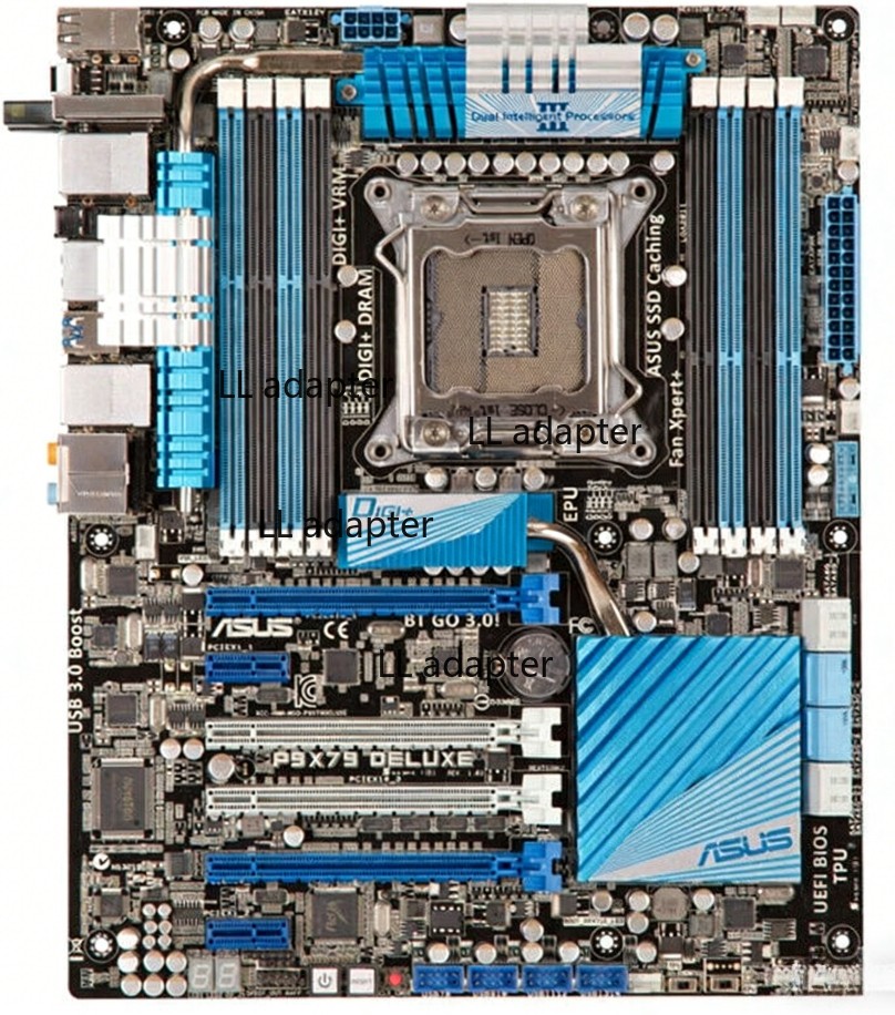 For Asus P9X79 DELUXE Motherboard DDR3 LGA2011 ATX Mainboard 64GB Tested OK
