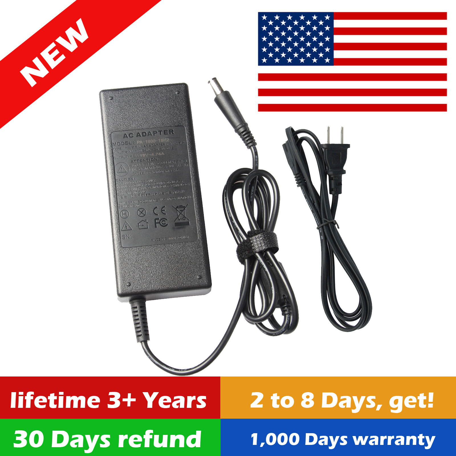 AC Adapter For HP Pavilion 510-a010 510-a029 510-a059w Desktop PC 90W Power Cord