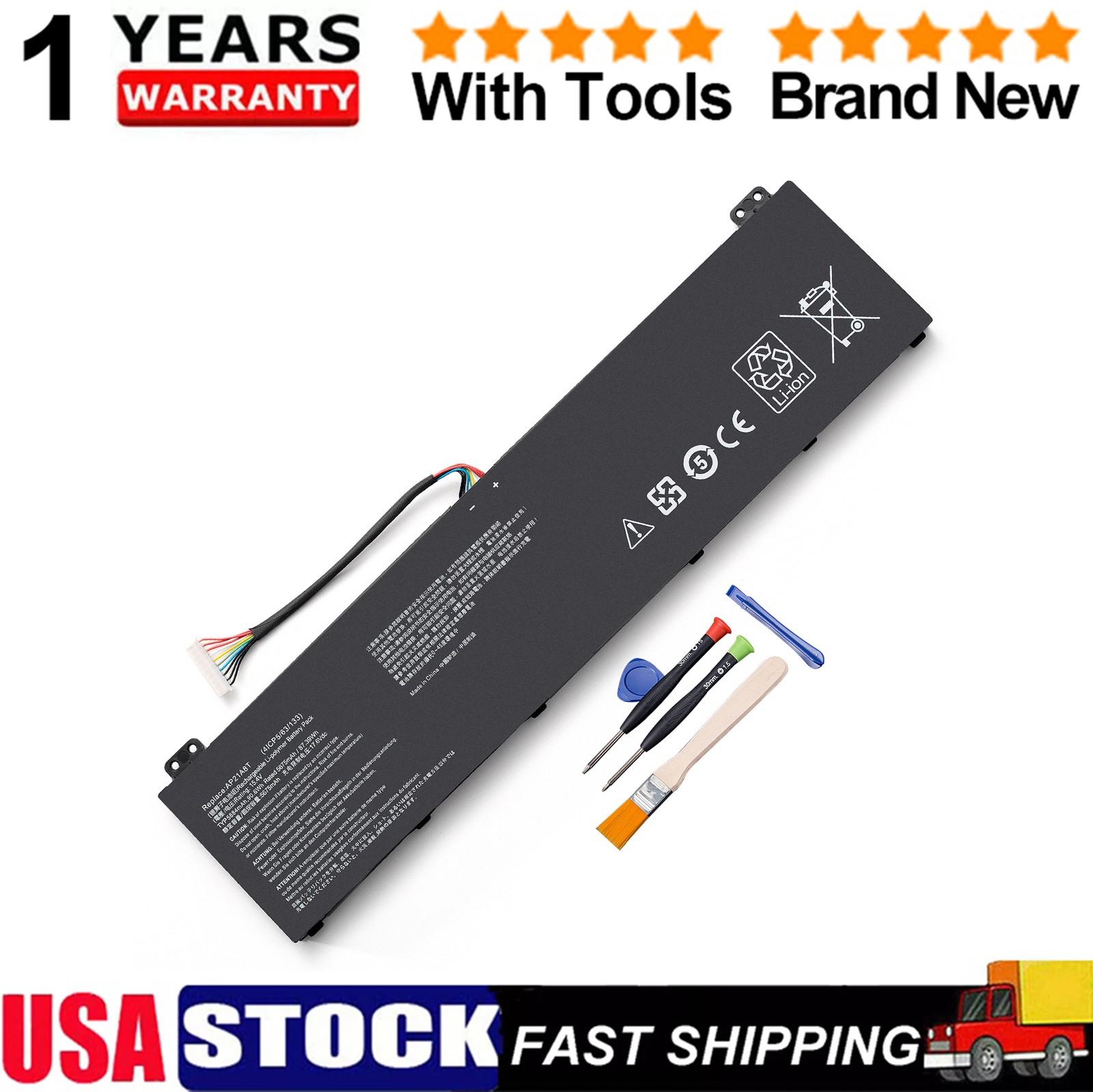 AP21A8T Battery For Acer Predator Helios 300 PH315-55 PH317-56 Nitro 5 AN517-55