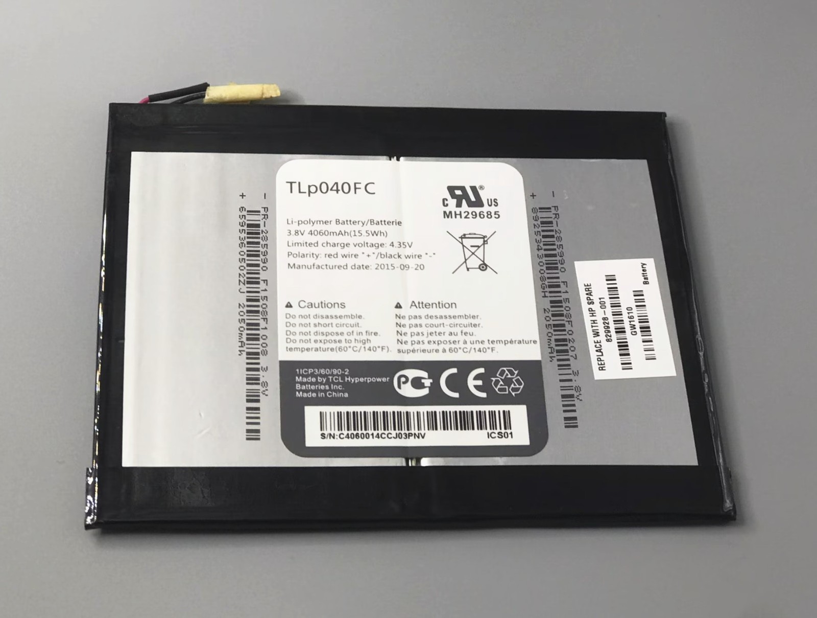 TLp040FC - New 4060mAh 3.8V Replacement Battery For Alcatel One Touch Pixi 3 10"