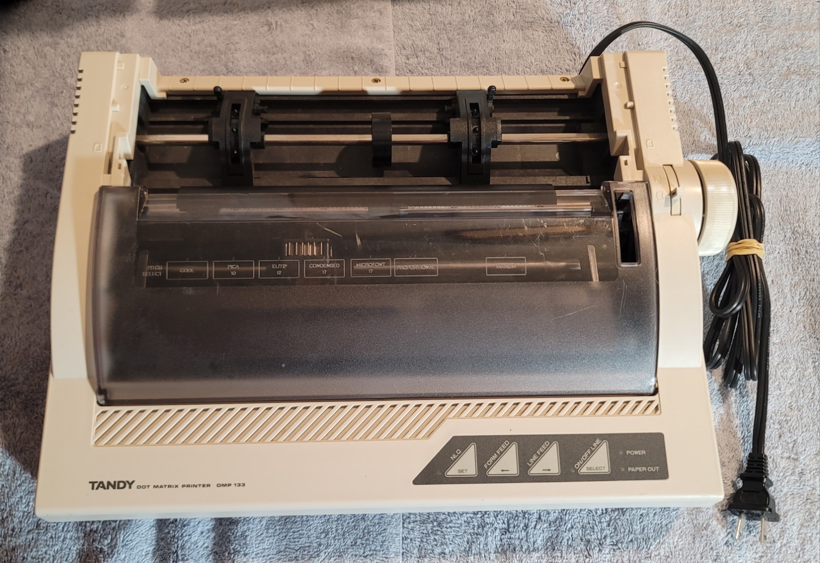 Tandy Dot Matrix Printer DMP 133 Powers On UNTESTED Clean