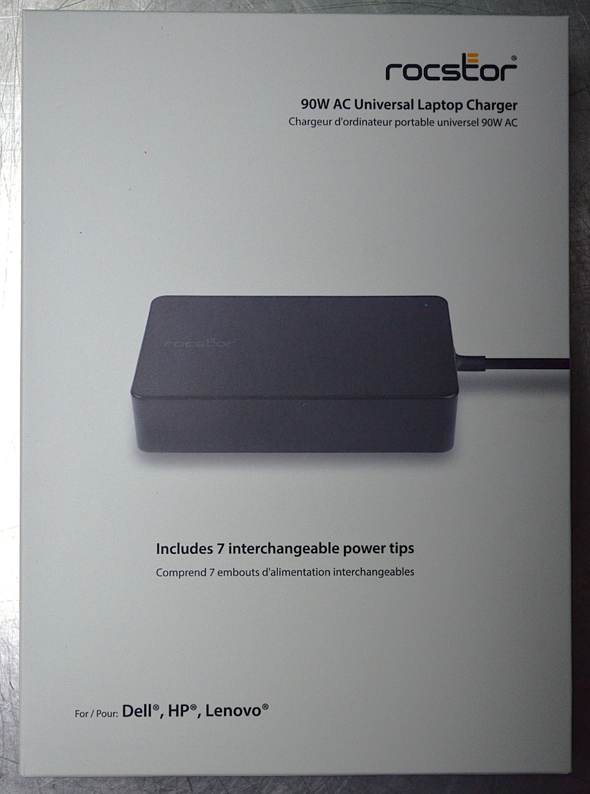 Rocstor 90W AC Universal Laptop Charger 7 Power Tips (Compatible Dell/HP/Lenovo)