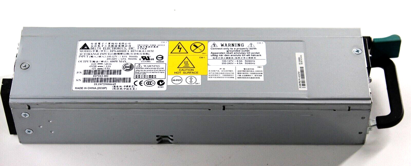 42C0767 IBM X3650T  Delta DPS-600RB A 600W Power Supply