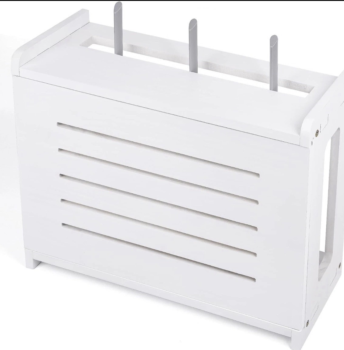 Router Shelf Wall Mount Wifi Router Storage Box Modem Cable Cover Organize Power