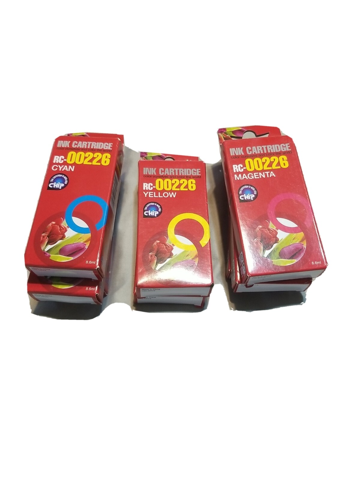Ink Cartridges RC-00226 - 2 Yellow, 3 Magenta, 3 Cyan NIB