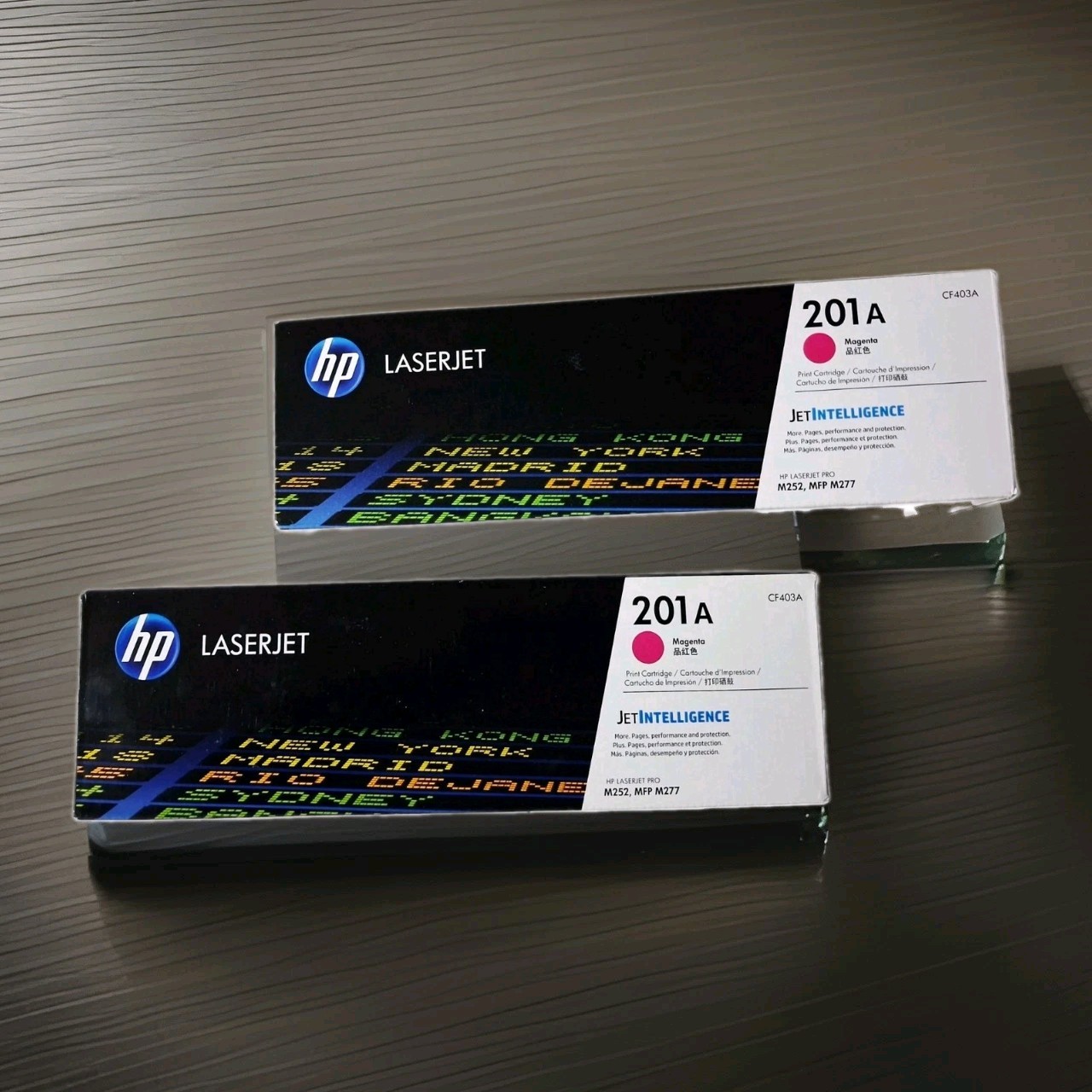HP 201A Toner Cartridge Magenta 2 PACK LOT LaserJet - Set New In Sealed Boxes