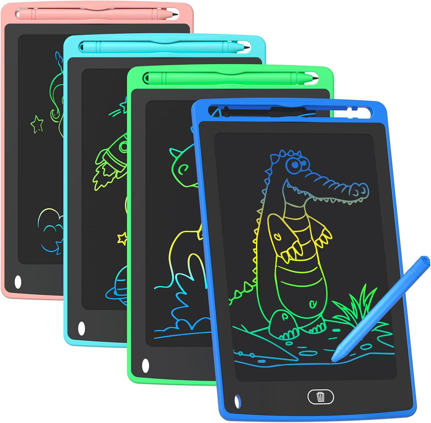 4 Pack 8.5 Inch LCD Writing Tablet Kids Doodle Drawing Board Colorful[1][2]