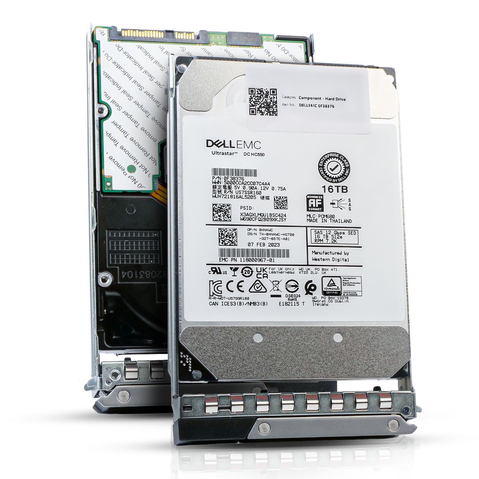 Dell 16TB 7.2K RPM SAS 12Gb/s 512e 3.5" Enterprise PowerEdge HDD G16 161-BBZS